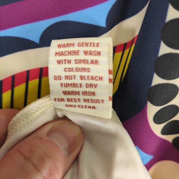 Anthropologie Aryeh Bodycon Halter Dress Size M Retro Mod Designs Stretch Fabric - Picture 9 of 10